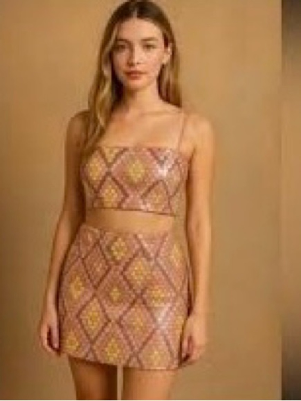 NWT Caroline Constas Crop top & mini skirt set Size 6